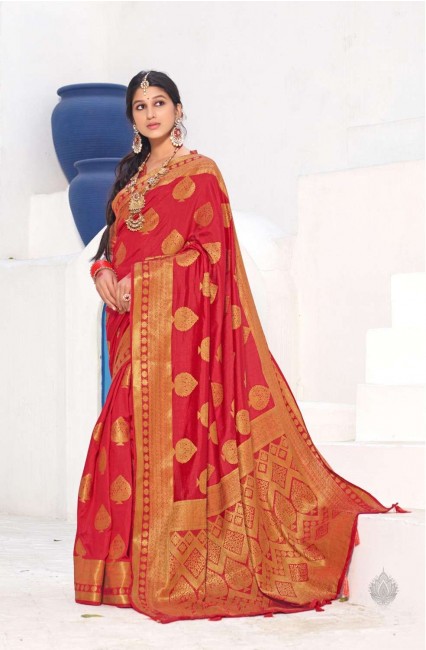 Red color Dolla Silk South Indian Saree