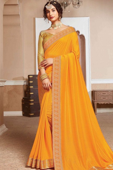 Admirable Yellow Silk Saree