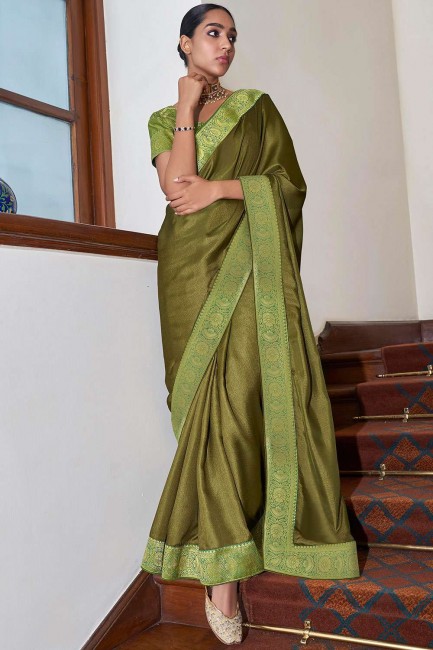 Appealing Green Silk Saree
