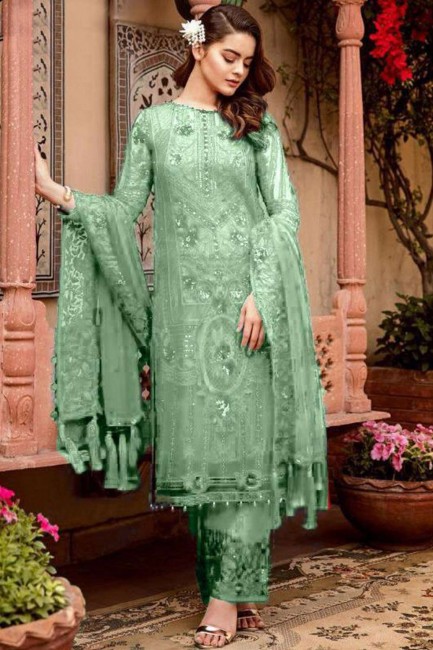 Multicolor Georgette Pakistani Suit
