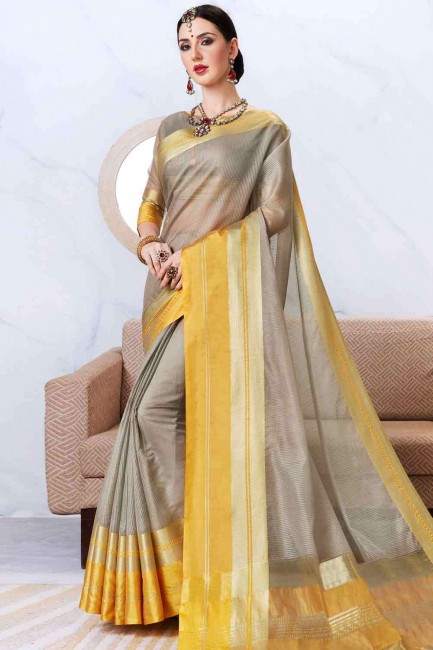 Glorious Silk Saree in Grey