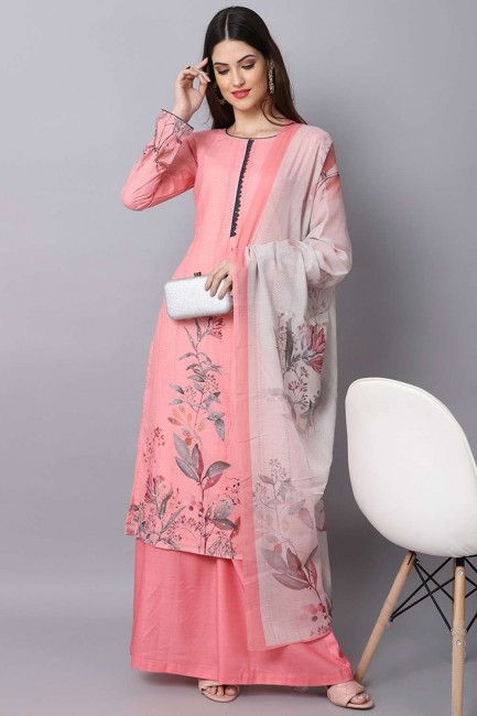 Cotton Palazzo Suit with Digital print