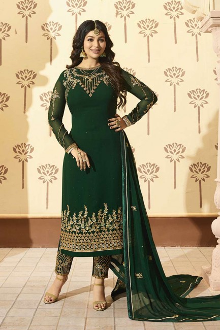 C-Green Georgette Palazzo Suit
