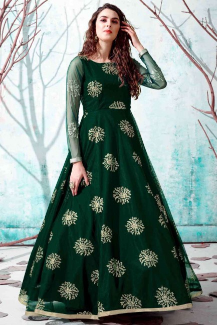 Green Net Gown Dress