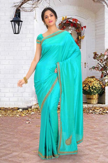 Lovely Blue Silk saree