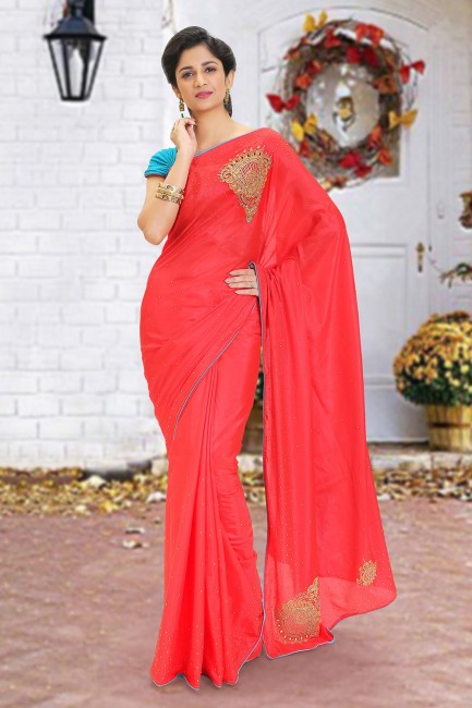 Lovely Red Silk saree