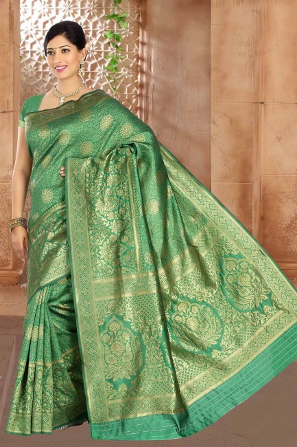 Latest Silk saree in Green