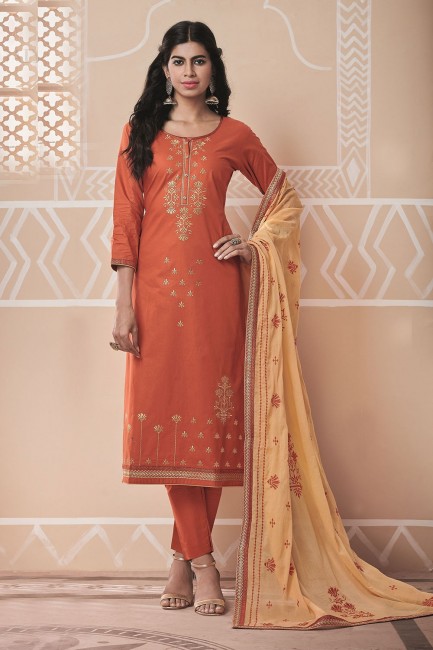 Coral Cotton palazzo Suits