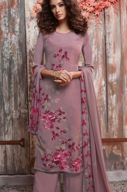 Old rose  Crepe Palazzo Suits