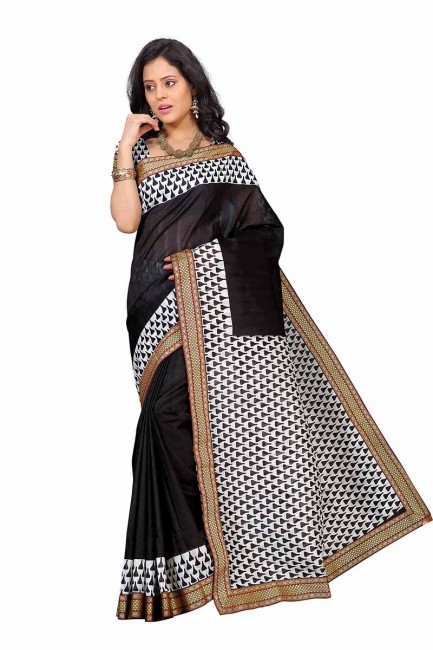 Sassy Black color Art Silk saree