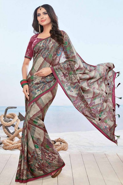 Appealing Multi Cotton Khadi saree