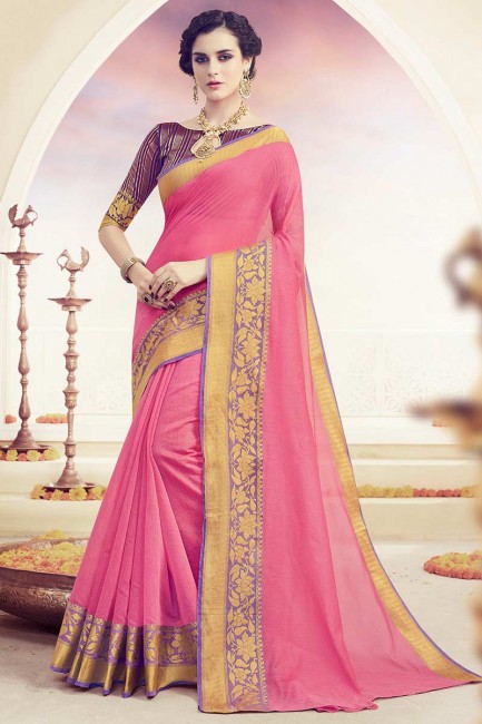 Appealing Light Pink Art Silk saree