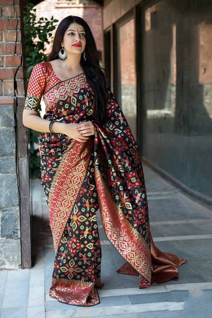 Elegant Black Art Silk saree
