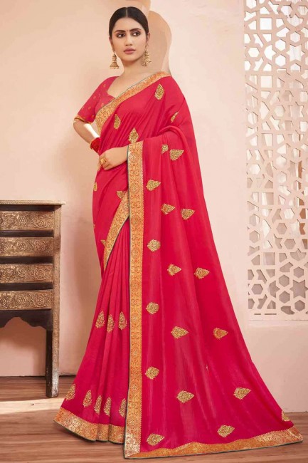 Appealing Silk Saree in Pink
