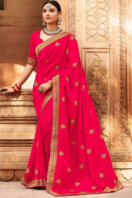 Impressive Silk Saree in Pink