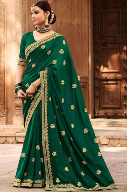 Delicate Green Silk Saree