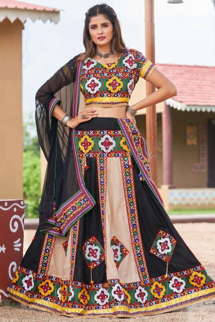 Navratri Cotton Lehenga Choli with Embroidered