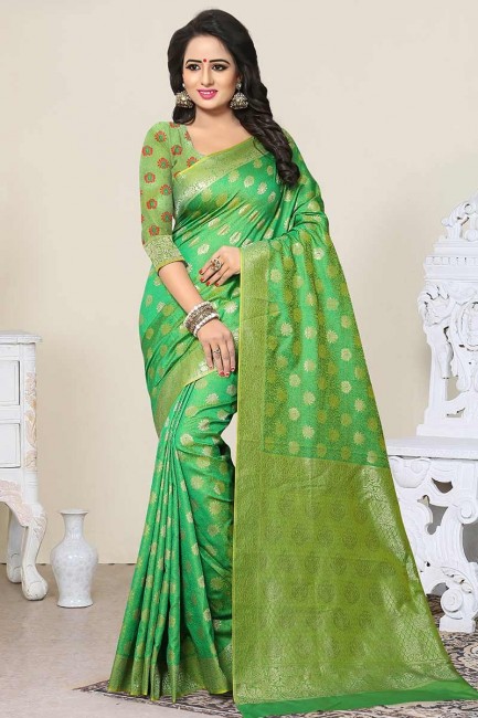 Impressive Green color Banarasi Art Silk saree