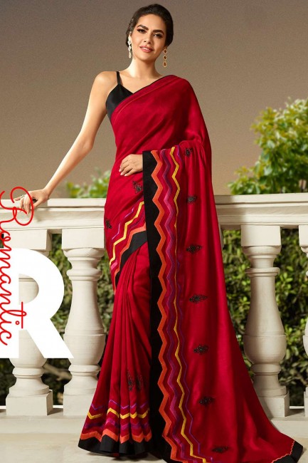 Sassy Red Silk saree