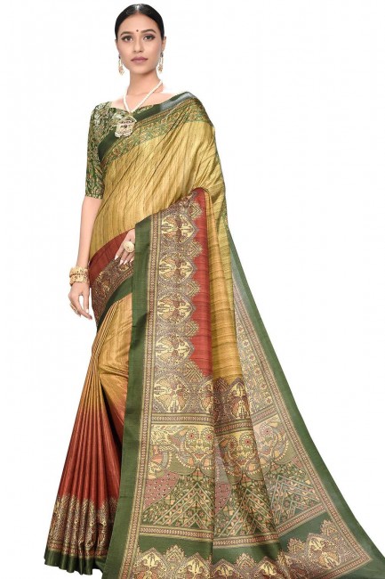 Splendid Multicolor Art silk saree