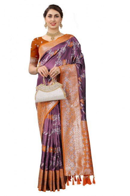 Saree in Multi  Silk with Weaving