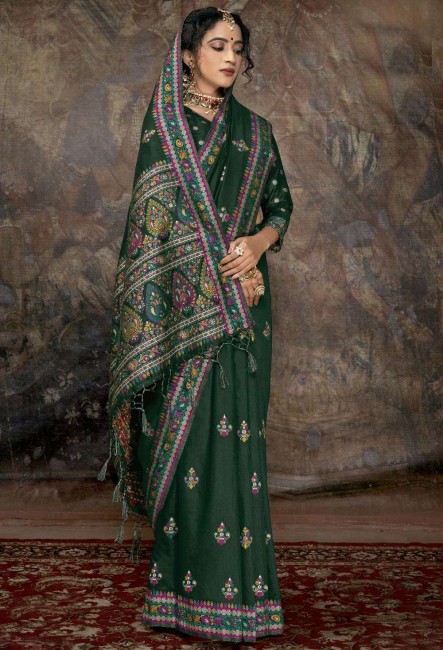 Admirable Silk saree in Green