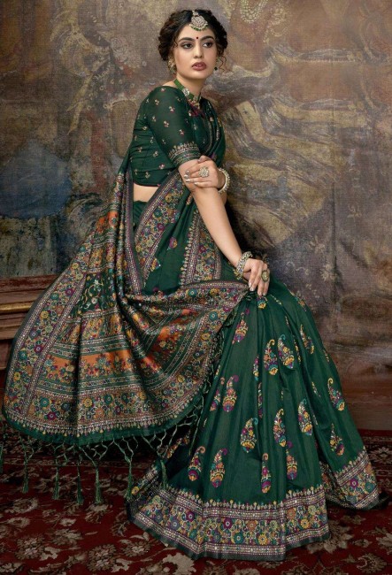 Beautiful Green Silk saree