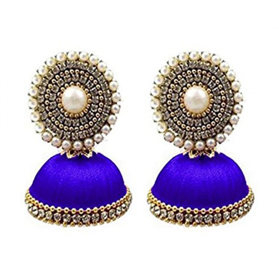 Royal Blue Beads Earrings