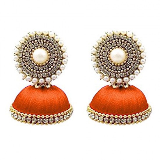 Orange Beads Earrings