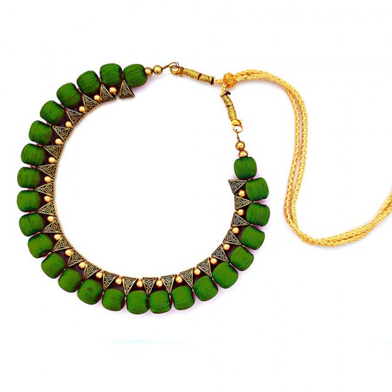 Dark Green Beads Necklace