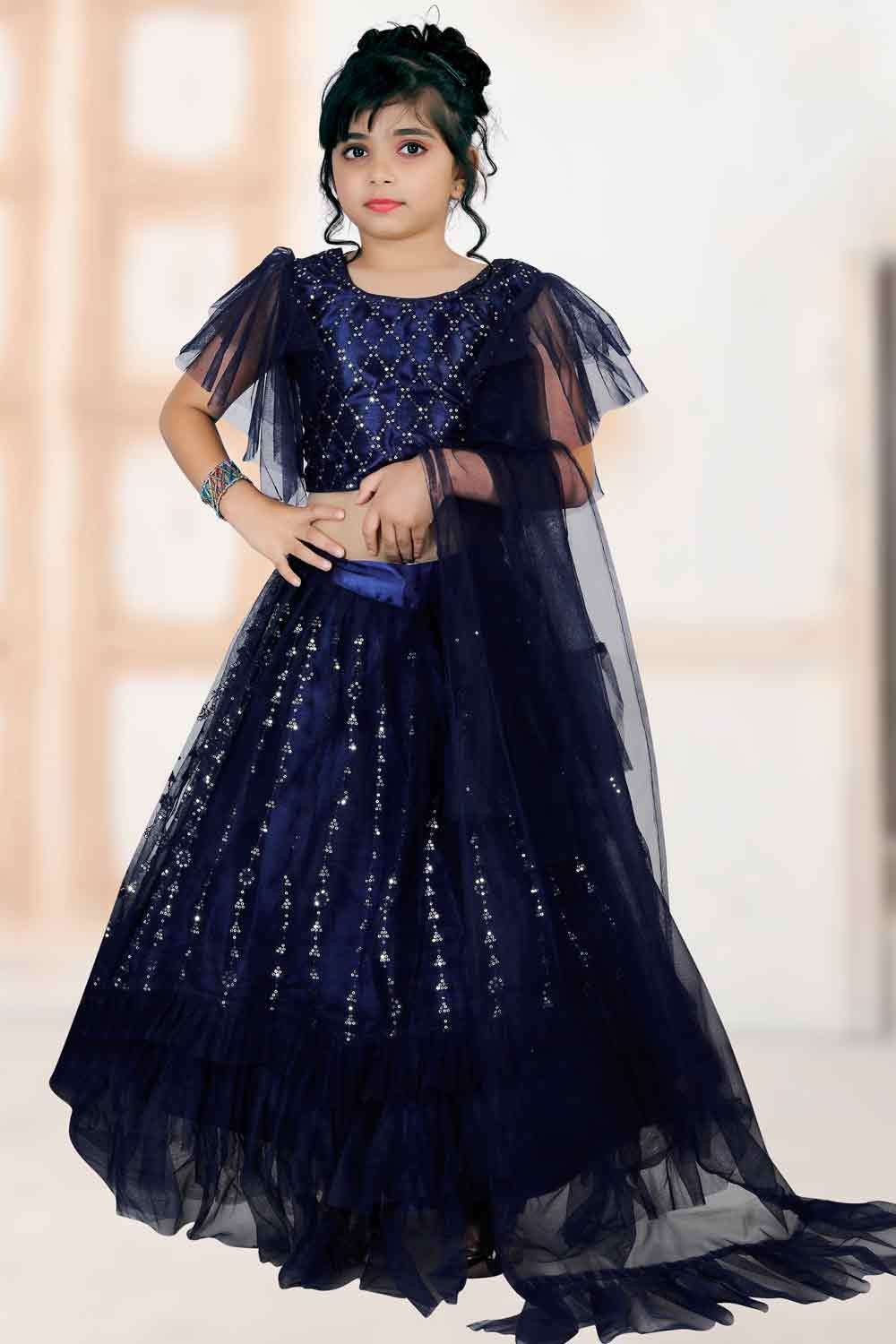 Designer Floral Wedding Silk Lehenga Choli | Kids lehenga, Kids blouse  designs, Lehenga for girls