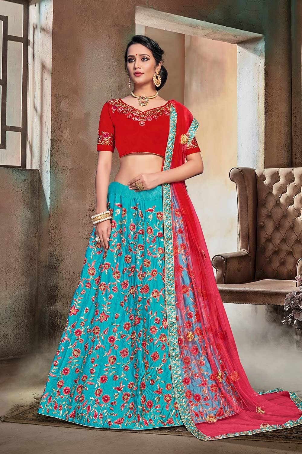 Occasion Special Yellow and Blue Super Combination Lehenga Choli With  Embroidery Work/wedding Lehenga Choli/party Wear Lehenga/wedding Dress -  Etsy