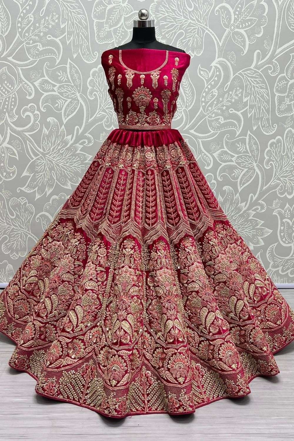 Rani Pink Bridal Wedding Lehenga Choli Indian Lengha Chunri Set Dress Sari  Saree | eBay