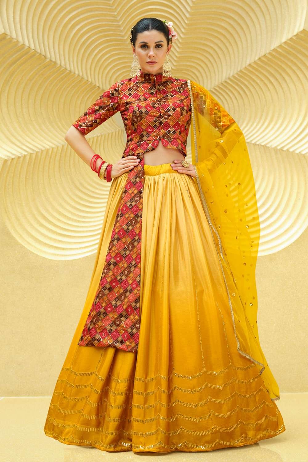 Designer Bridal Mustard Yellow Lehenga Choli #BN1034 | Pakistani bridal  wear, Bridal dress fashion, Pakistani bridal