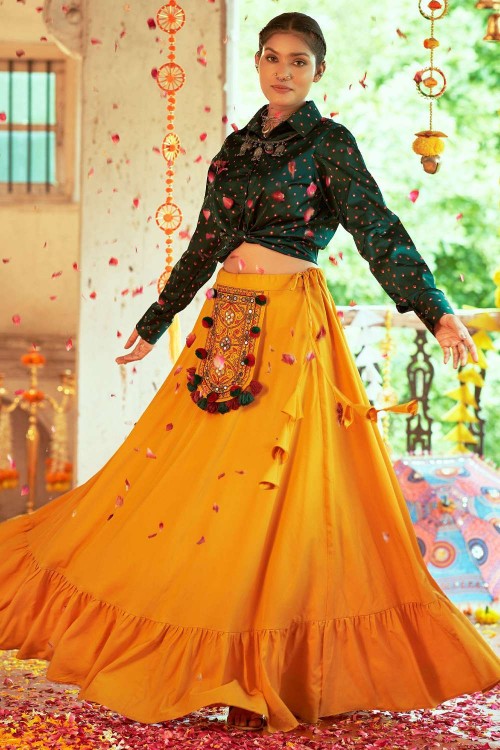Ethereal Elegance: Yellow Silk Lehenga Choli for Weddings and Parties –  KotaSilk