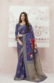 Luring Blue Silk saree