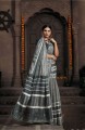 Alluring Grey Silk saree