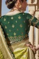 Silk Weaving Lime green Saree with Blouse