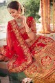 Indian Ethnic Red color Silk Lehenga Choli