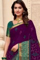 Magnificent Purple Raw silk saree