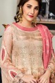 Pink color Georgette Palazzo Suit