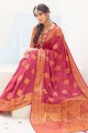 Pink color Dolla Silk South Indian Saree