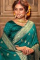 Green color Soft Banarasi Silk South Indian Saree