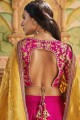 Rani Pink color Handloom Silk Lehenga Choli