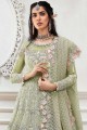 Light green Net Anarkali Suit