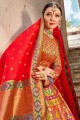 Stunning Multi color Banarasi Silk Lehenga Choli