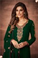 Green Georgette Straight Pant Suit