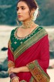 Exquisite Rani pink Silk saree