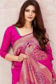 Appealing Rani pink Silk saree