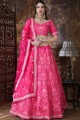 Designer Pink Silk Lehenga Choli